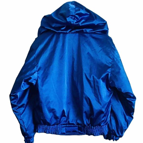 Vintage Obermeyer Retro Stardust Blue Hooded Ski Jacket Junior’s 16 Women’s M/L - Picture 2 of 11